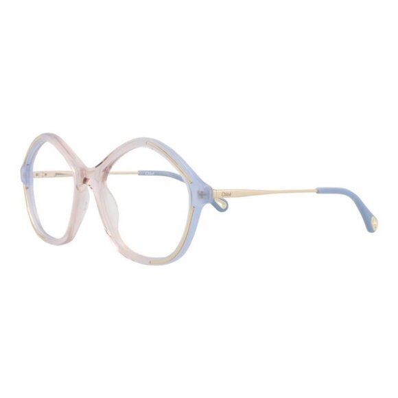 Chloé Womens Square/Rectangle Light Blue Gold Transparent Fashion Designer - Picture 1 of 4